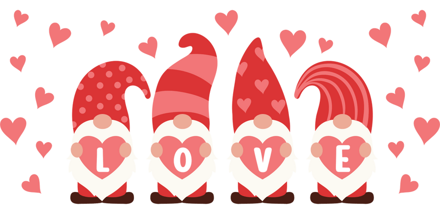 Love Gnomes Libbey - UV DTF Libbey Glass Wrap - Buy Bulk DTF