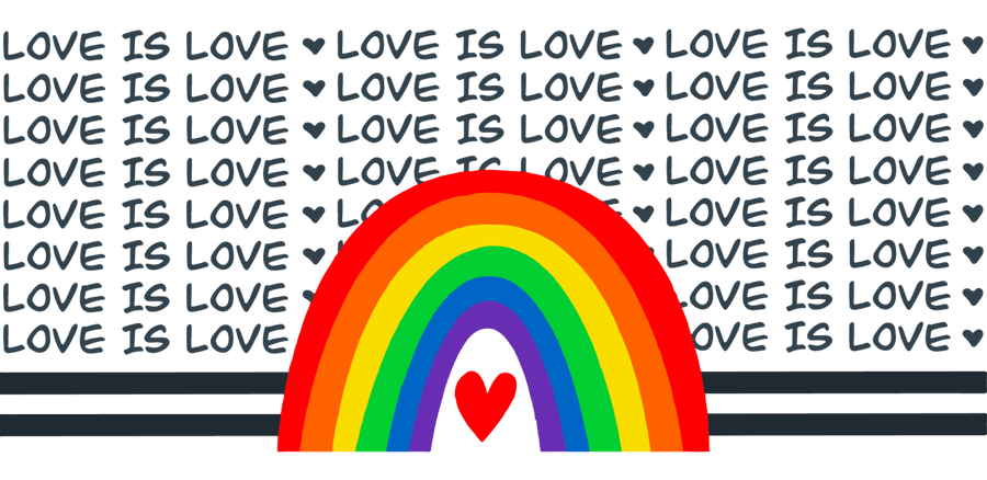 Love is Love Rainbow - UV DTF Libbey Glass Wrap - Buy Bulk DTF