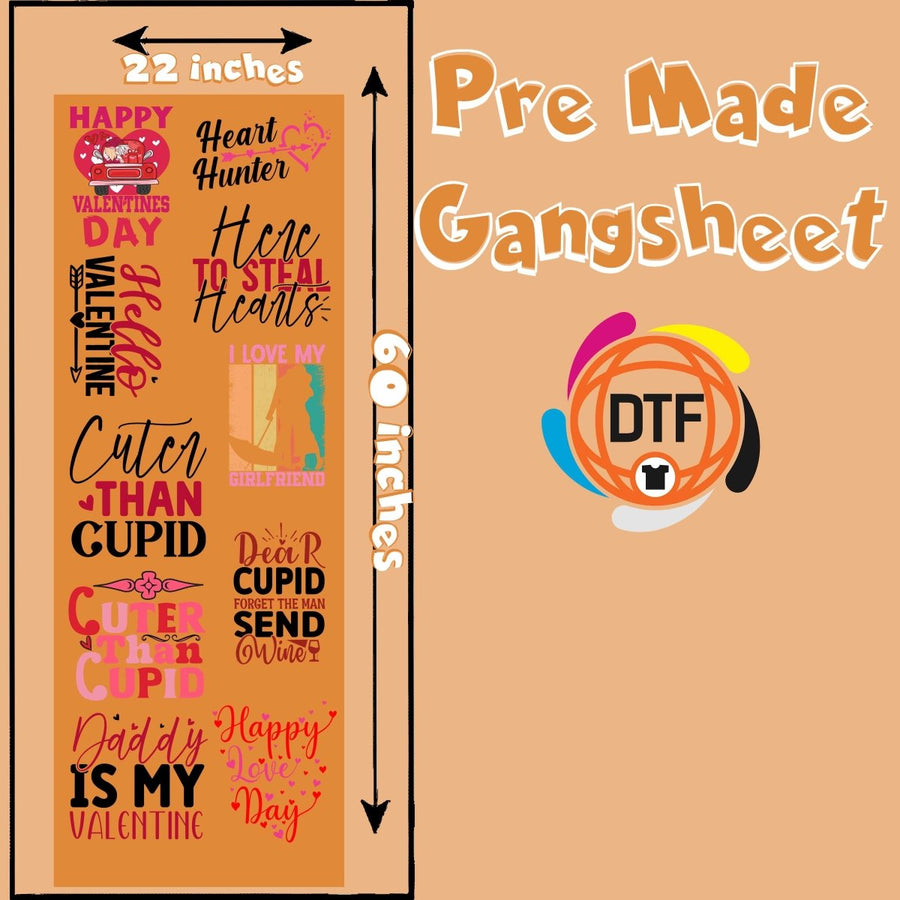 Love Letters Set Premade DTF Gangsheet - Buy Bulk DTF