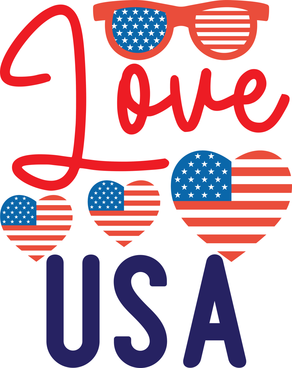 Love USA - 1153 Ready to Press DTF Transfer - Buy Bulk DTF