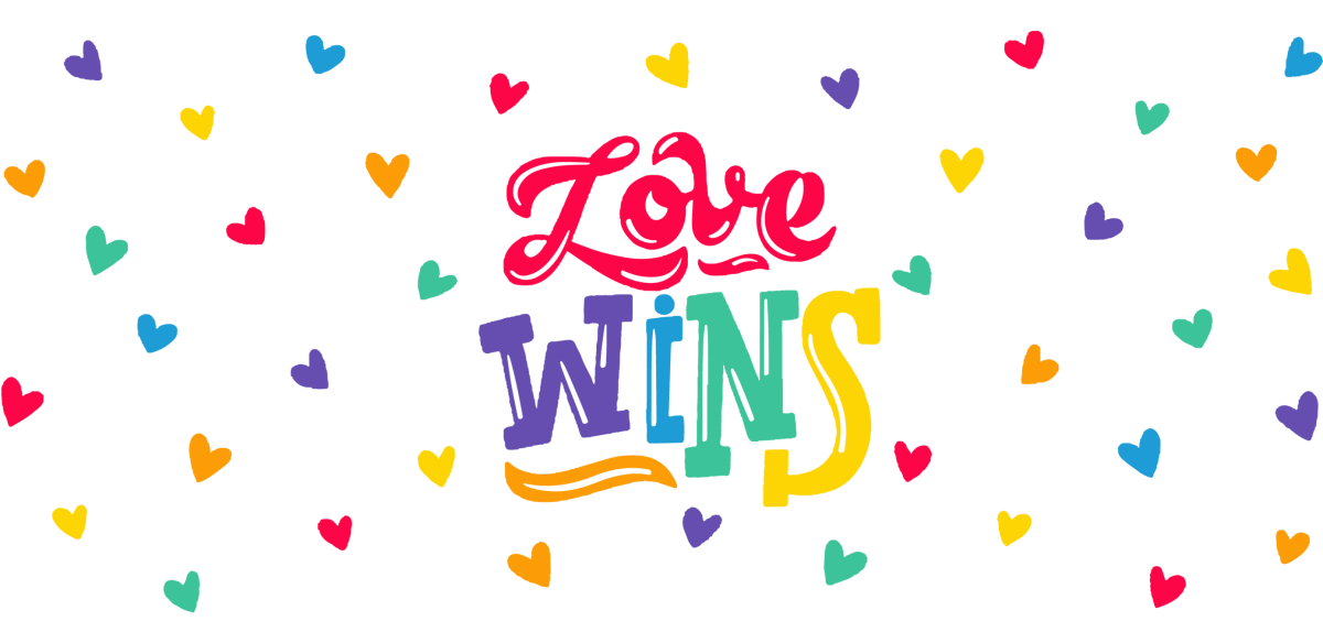 Love Wins Heart - UV DTF Libbey Glass Wrap - Buy Bulk DTF