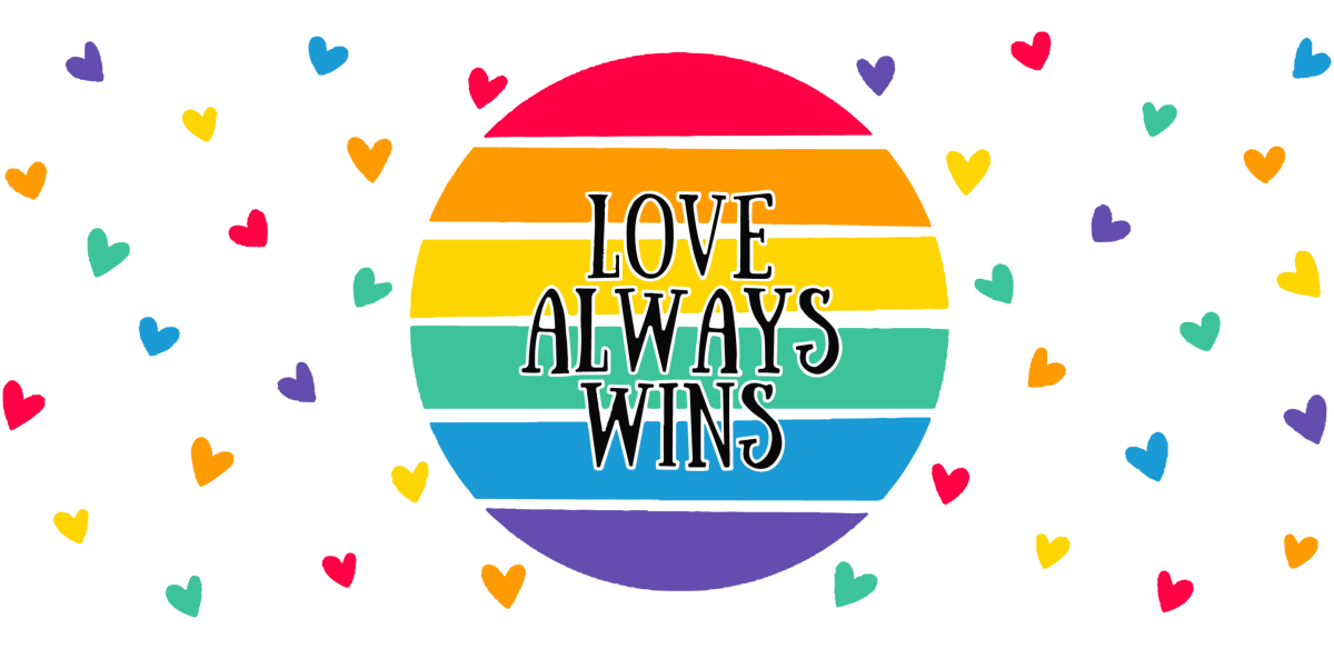 Love wins Retro - UV DTF Libbey Glass Wrap - Buy Bulk DTF