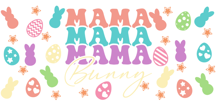 Mama Bunny - UV DTF Libbey Glass Wrap - Buy Bulk DTF