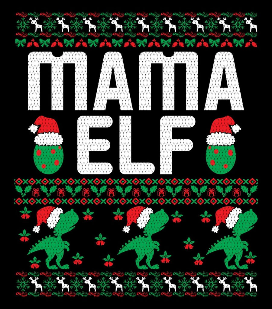 Mama Elf Christmas Ugly Sweater Party Ready To Press DTF Transfer - Buy Bulk DTF