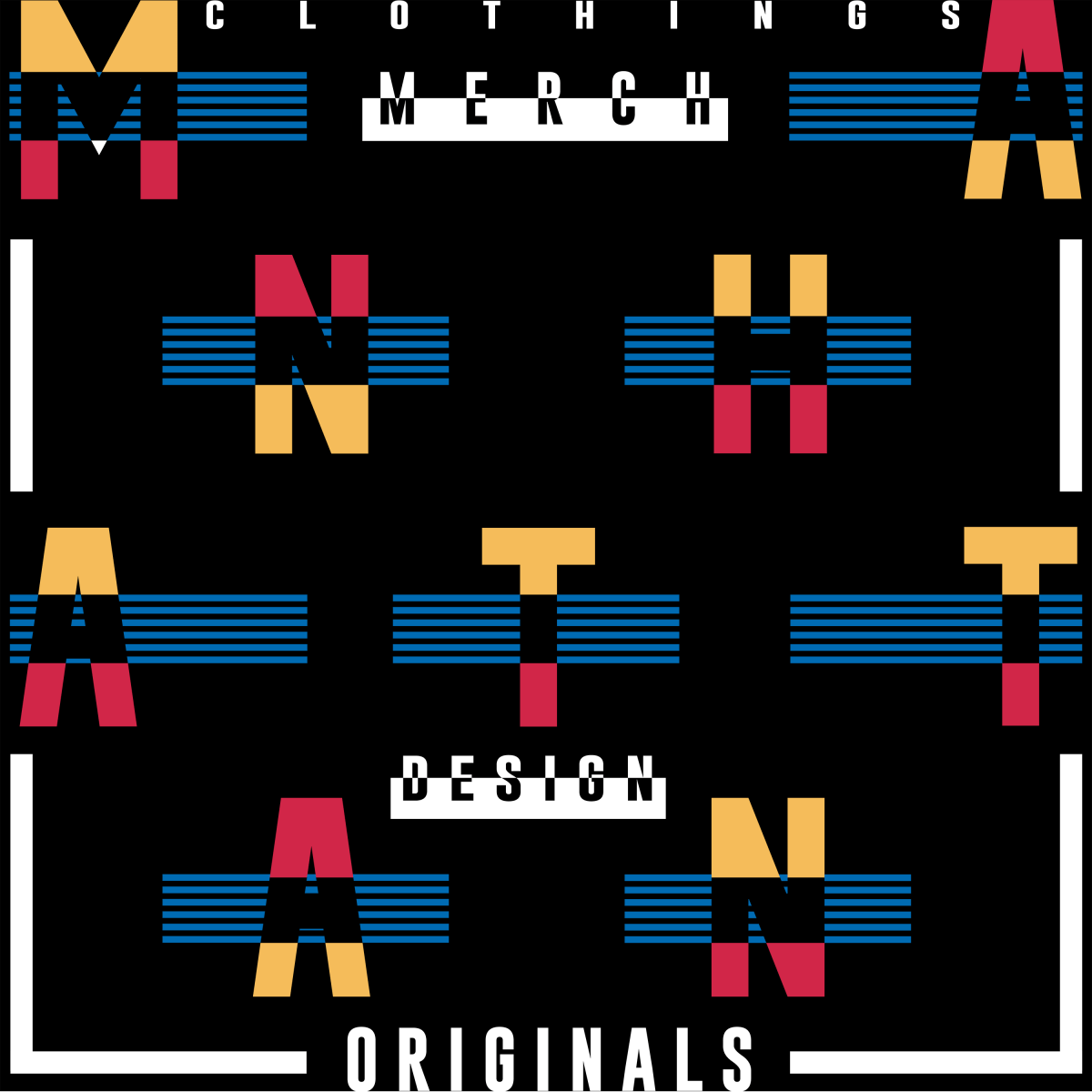 MANHATTAN Merch Design - Letters - Ready To Press DTF Transfer - Buy Bulk DTF