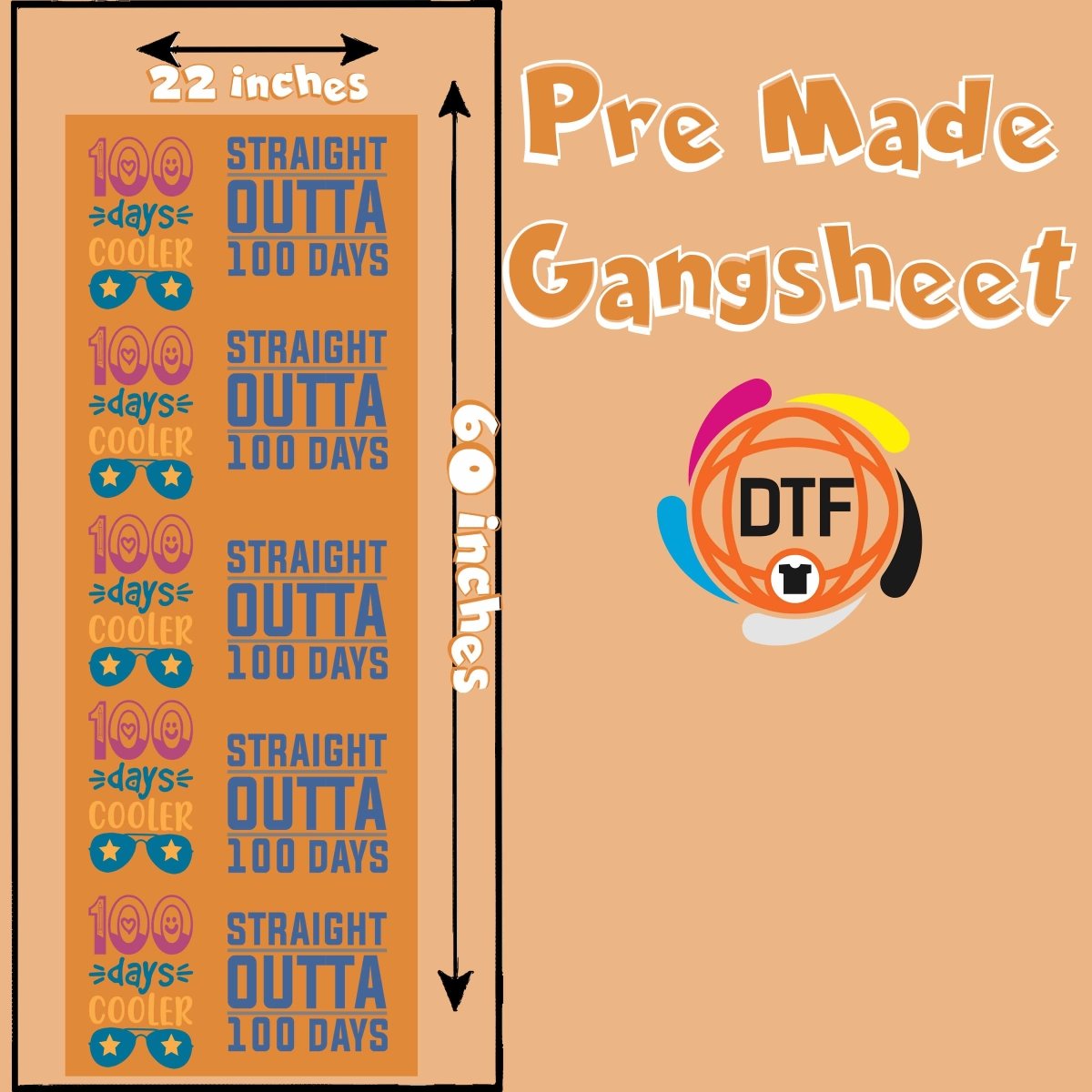 Master In Education Premade DTF Gangsheet - Buy Bulk DTF