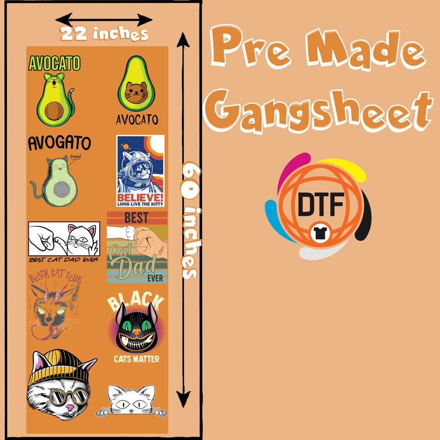 Meowgical Crew Premade DTF Gangsheet - Buy Bulk DTF