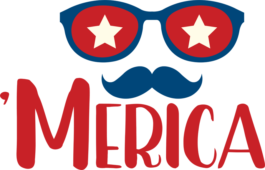 Merica Glasses 1167 Ready to Press DTF Transfer - Buy Bulk DTF