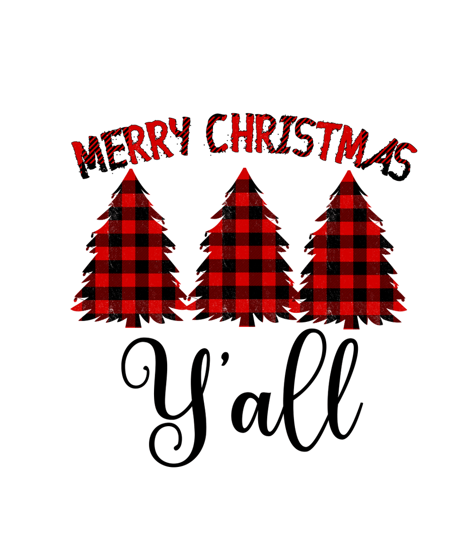 Merry Christmas Y_all Ready To Press DTF Transfer - Buy Bulk DTF