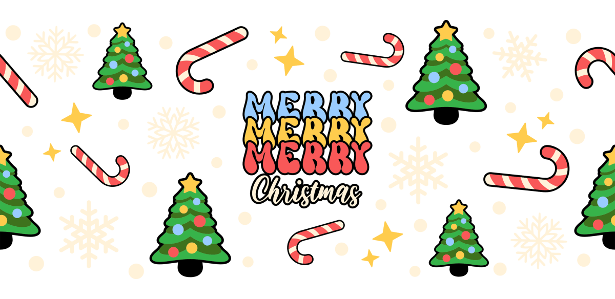 Merry Merry Merry Christmas UV DTF Libbey Glass Wrap - Buy Bulk DTF