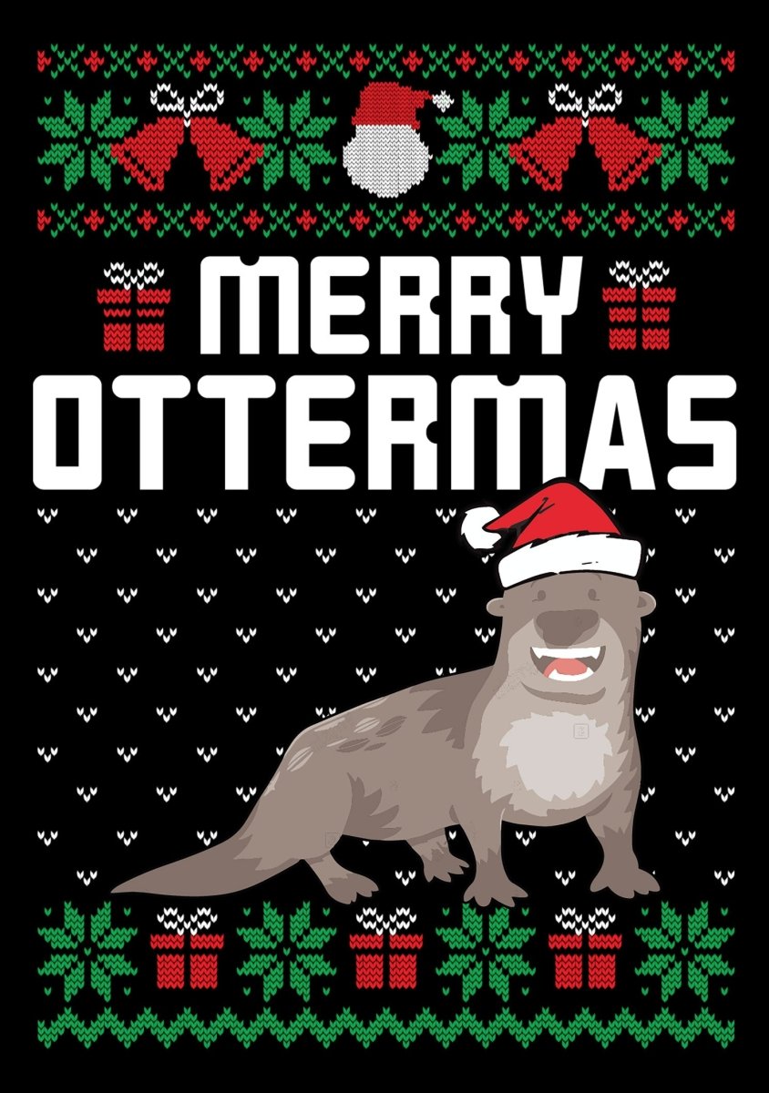 Merry Ottermas Ugly Sweater Party Ready To Press DTF Transfer - Buy Bulk DTF