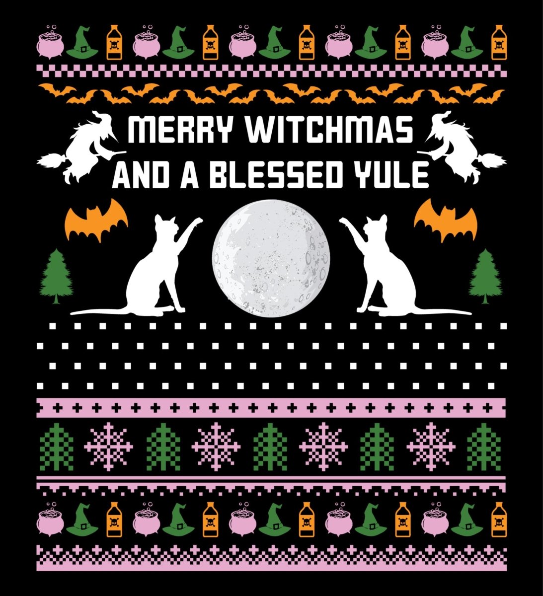 Merry Witchmas Ugly Sweater Party Ready To Press DTF Transfer - Buy Bulk DTF