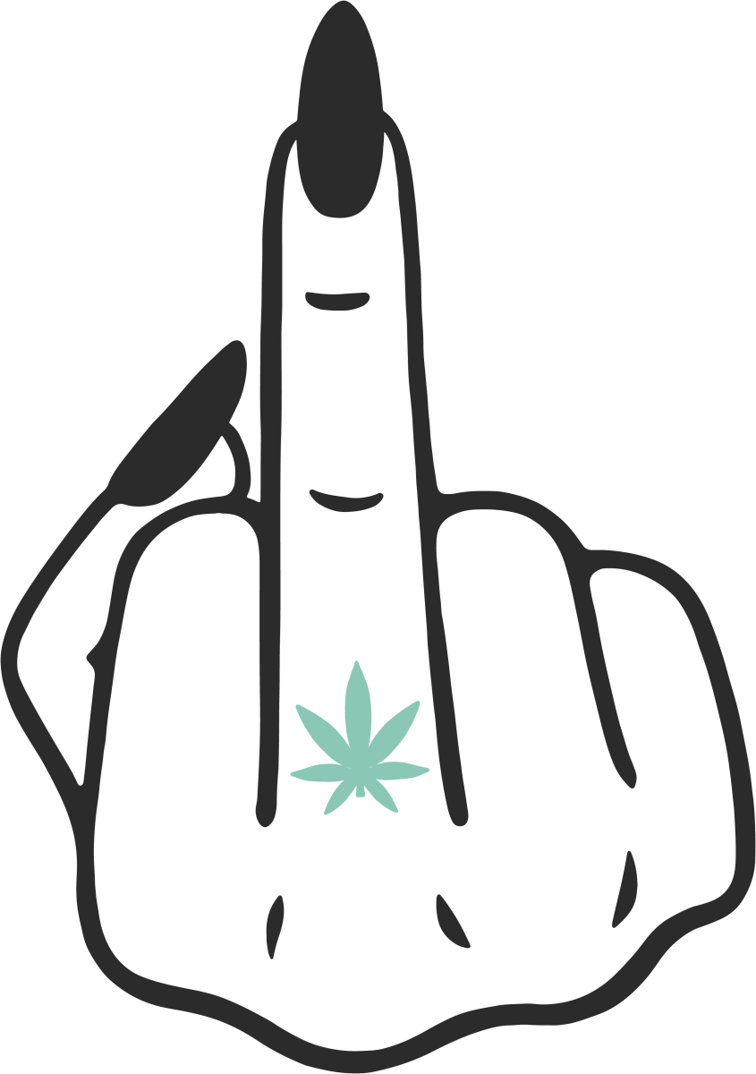 Middle Finger Weed Tattoo Ready To Press DTF Transfer - Buy Bulk DTF