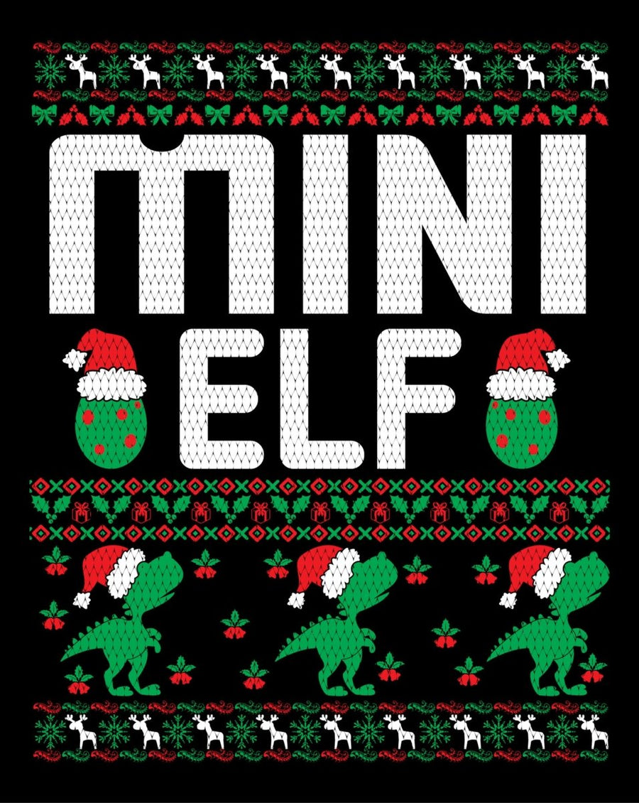 Mini Elf Christmas Ugly Sweater Party Ready To Press DTF Transfer - Buy Bulk DTF