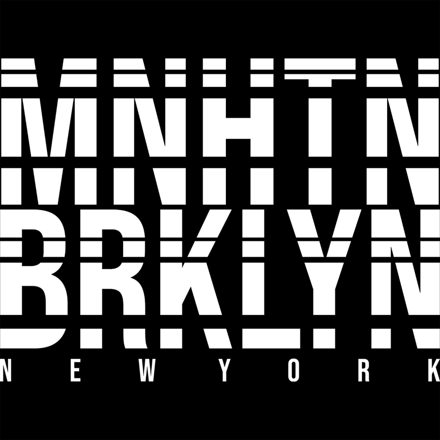 MNHTN BRKLYN New York - Stacked - Ready To Press DTF Transfer - Buy Bulk DTF