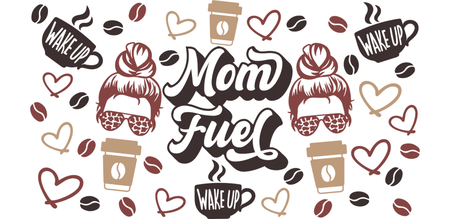 Mom Fuel Libbey 20 - UV DTF Libbey Glass Wrap - Buy Bulk DTF