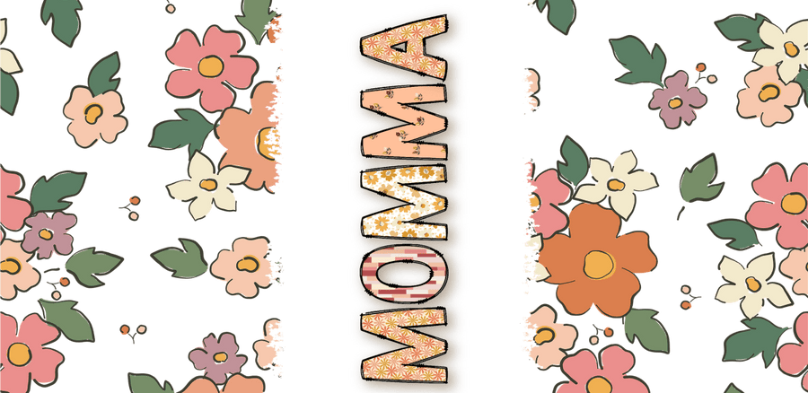 Mom’s Radiant Rhapsody - UV DTF Libbey Glass Wrap - Buy Bulk DTF