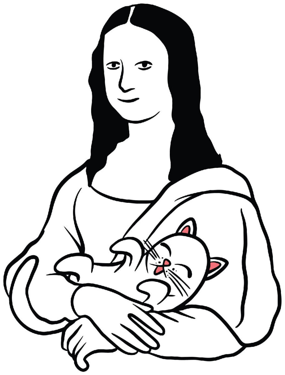 Mona Lisa With Cat - Ready To Press DTF Transfer - Buy Bulk DTF