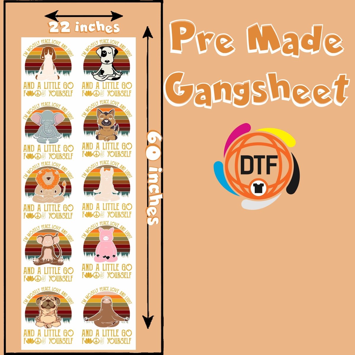 Mostly Me Collective Premade DTF Gangsheet - Buy Bulk DTF