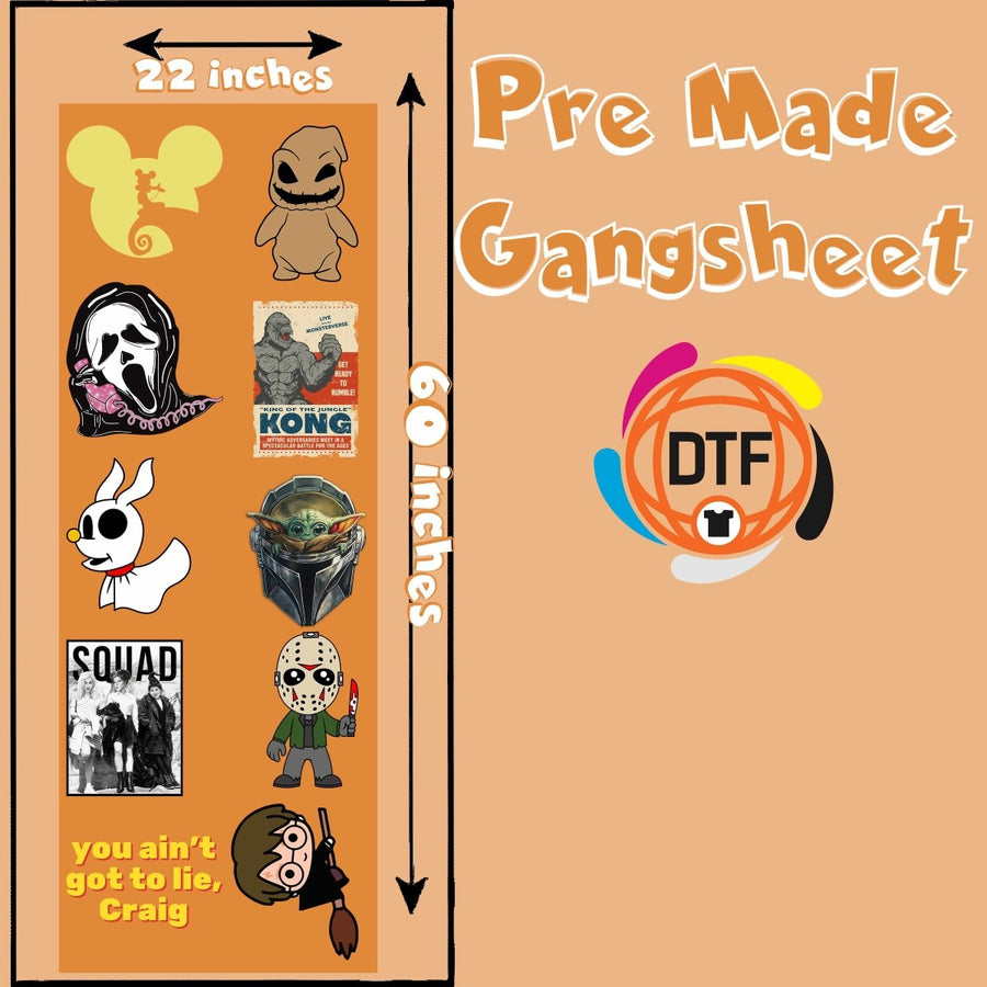 Movie Magic Collective Premade DTF Gangsheet - Buy Bulk DTF