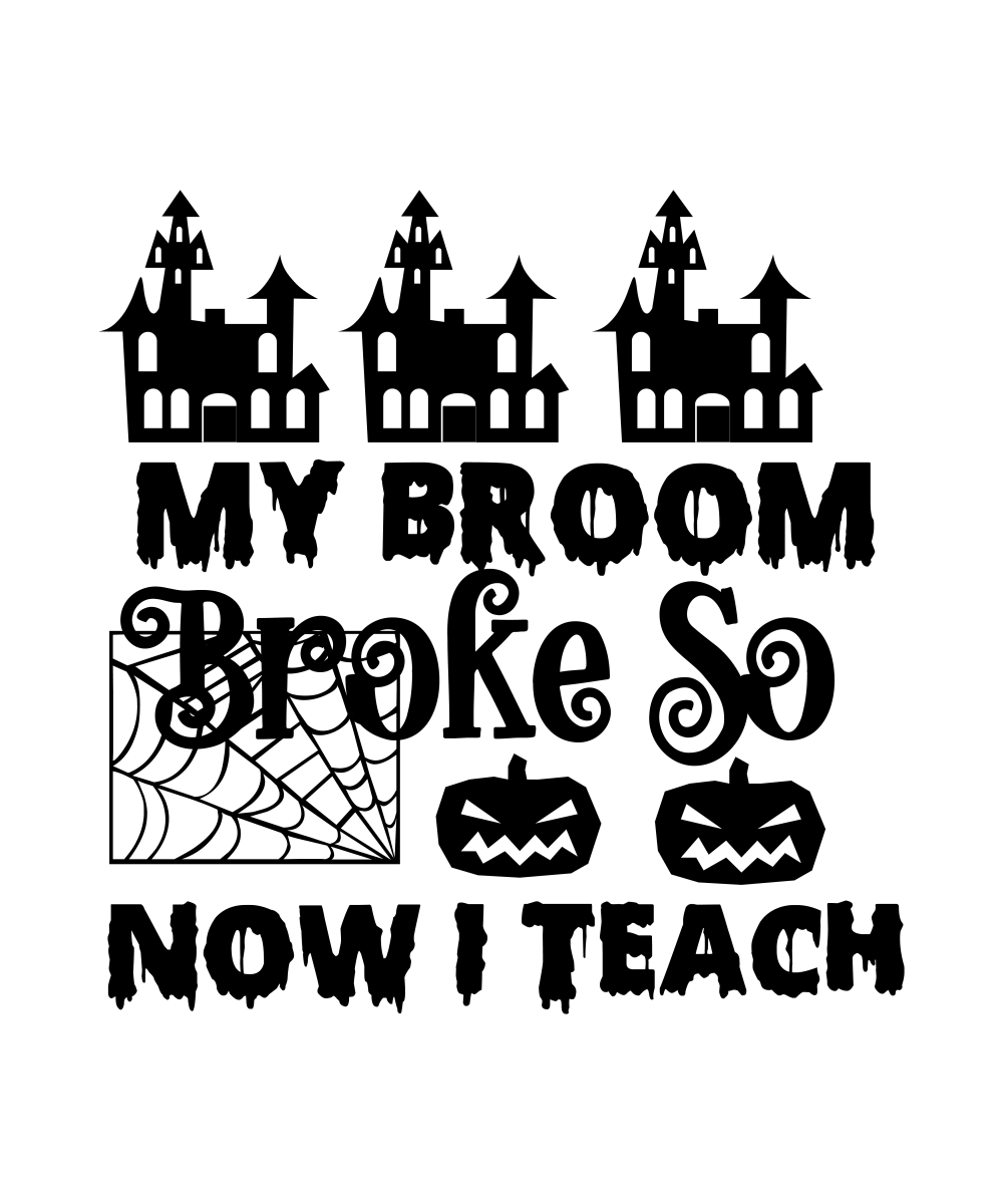 My Broom Broke So Now I Teach - 01 Ready To Press DTF Transfer - Buy Bulk DTF