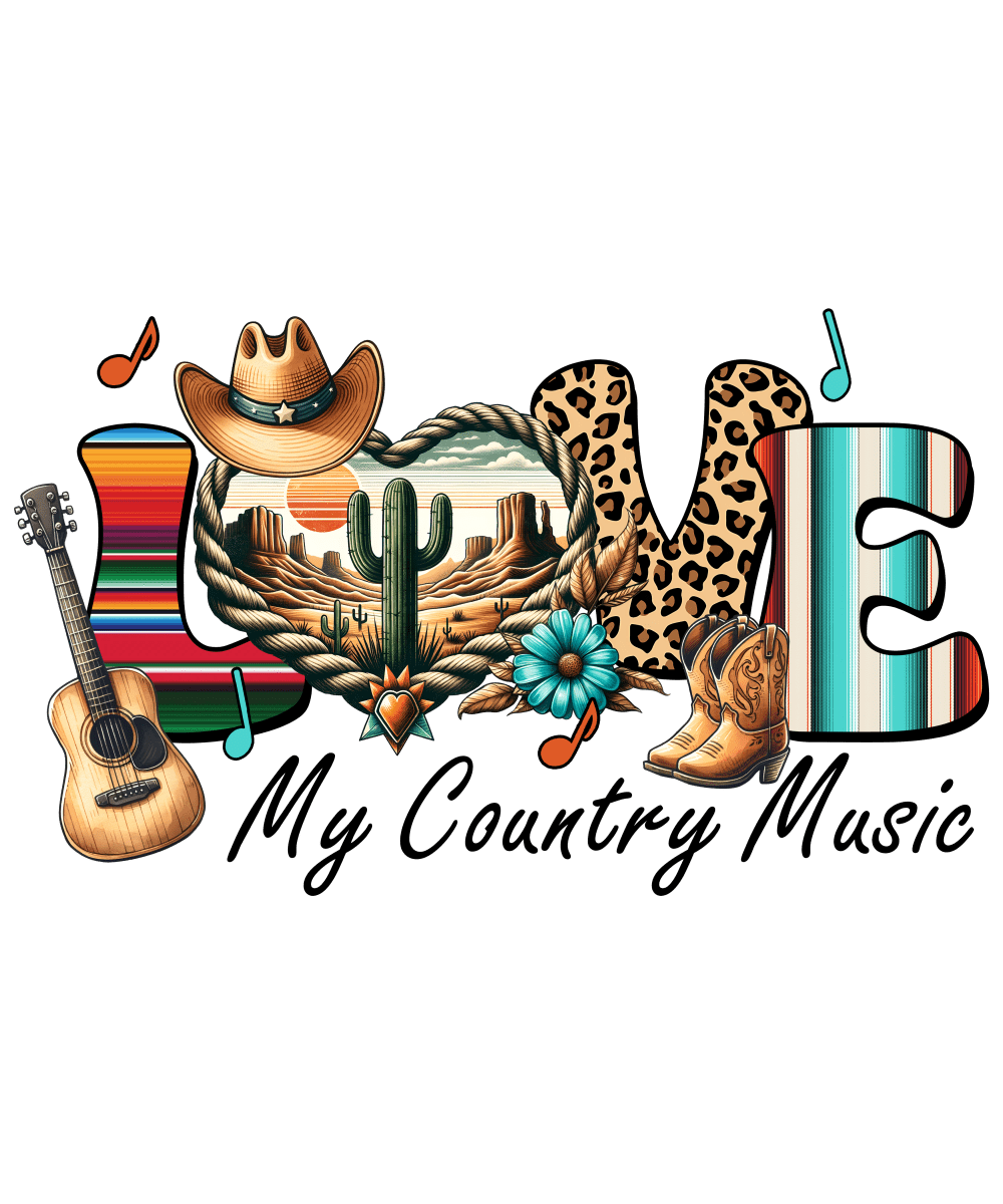 My Country Music - Ready To Press DTF Transfers - Buy Bulk DTF