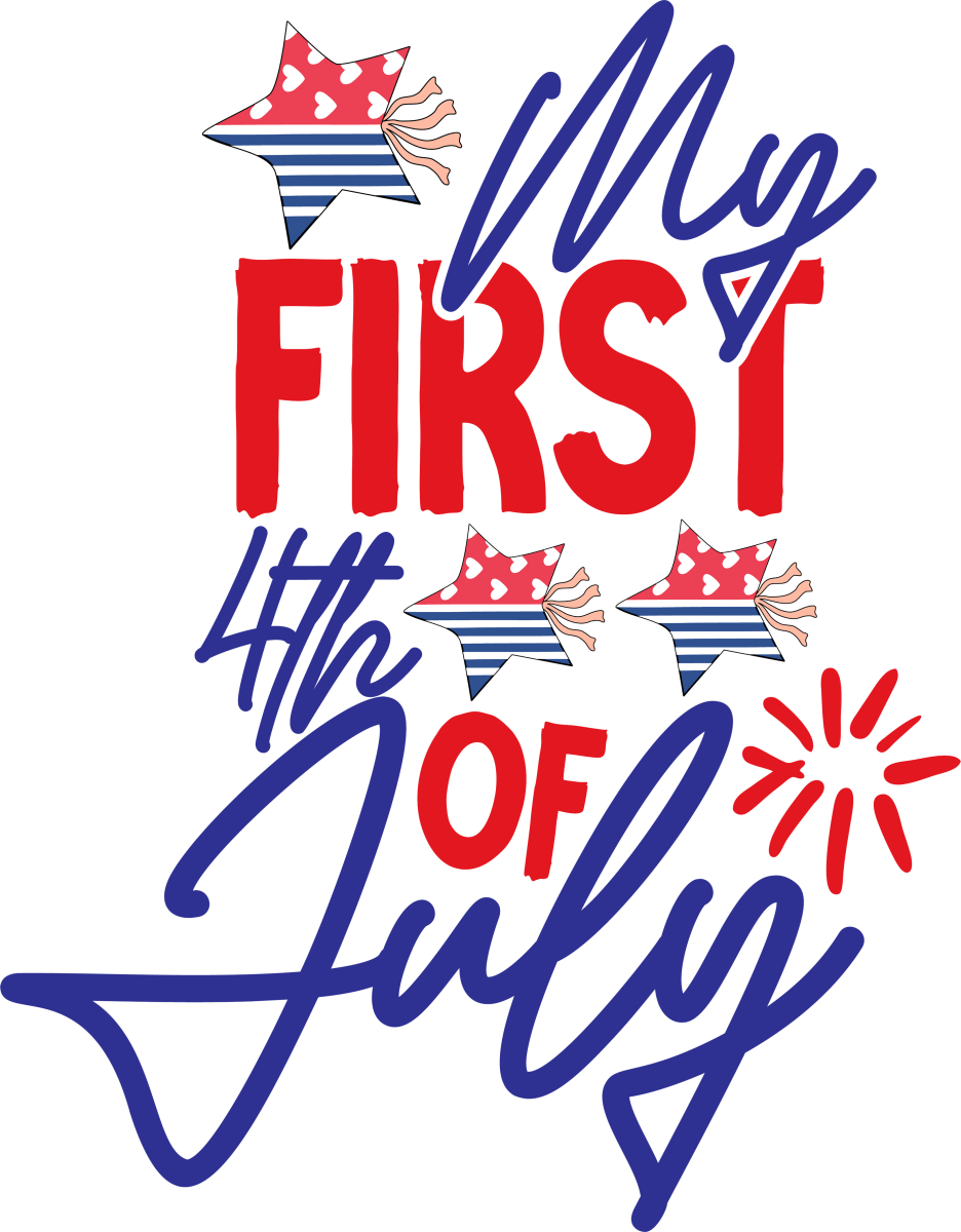 My First 4th Of July - 1172 Ready to Press DTF Transfer - Buy Bulk DTF