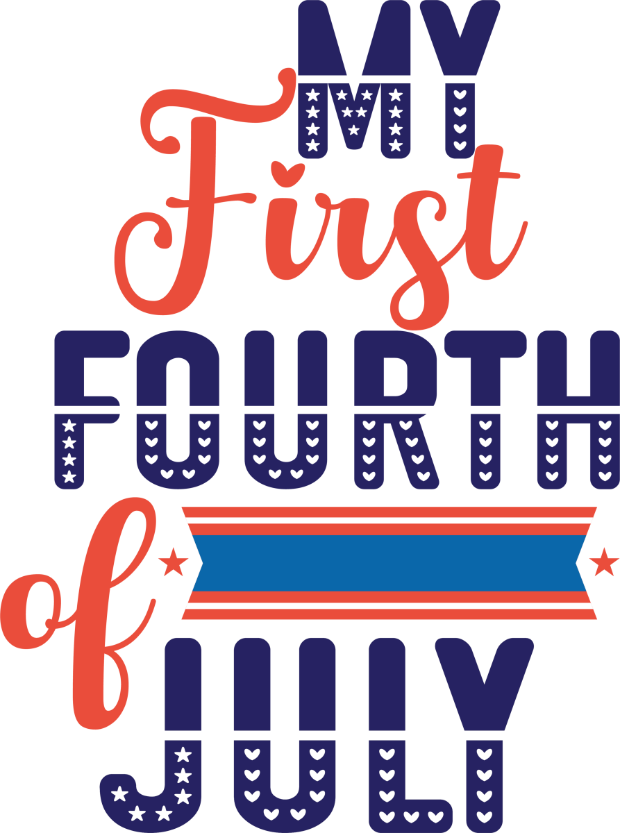 My First Fourth Of July - 1173 Ready to Press DTF Transfer - Buy Bulk DTF