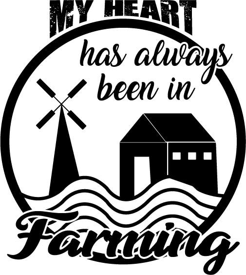 My Heart Has Always Been In Farming - Ready To Press DTF Transfer - Buy Bulk DTF