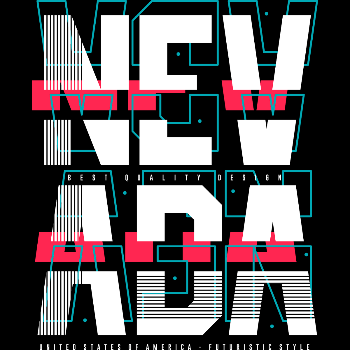 Nevada USA - Ready To Press DTF Transfer - Buy Bulk DTF