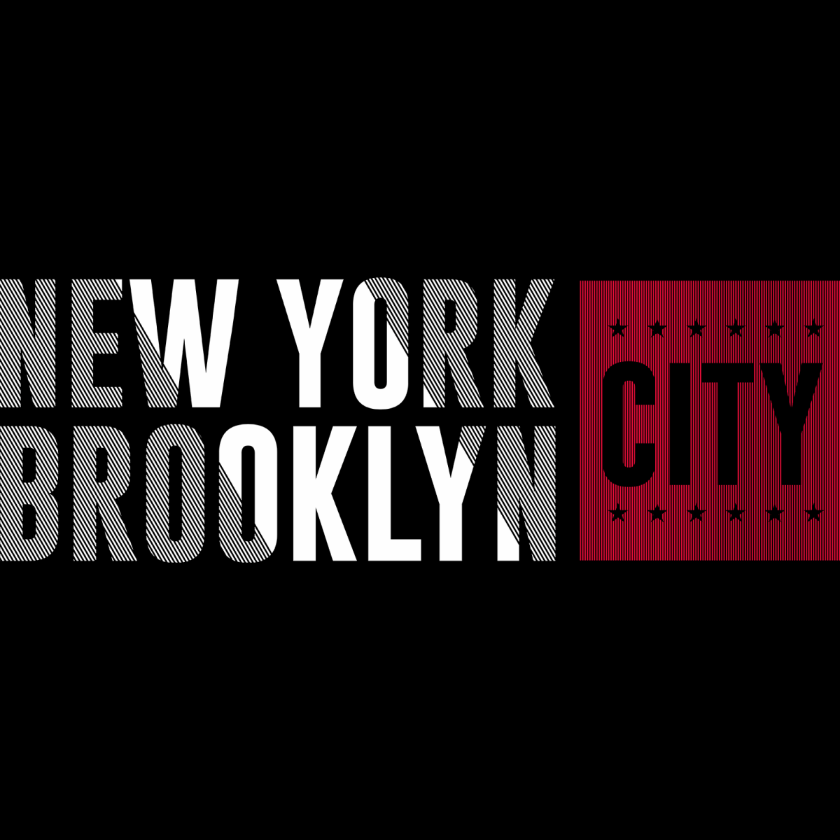 New York City Brooklyn - Ready To Press DTF Transfer - Buy Bulk DTF