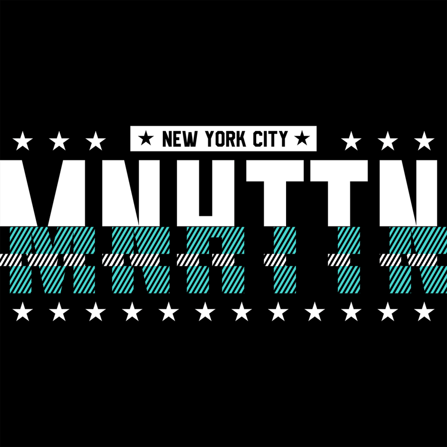 New York City - MNHTTN - Ready To Press DTF Transfer - Buy Bulk DTF