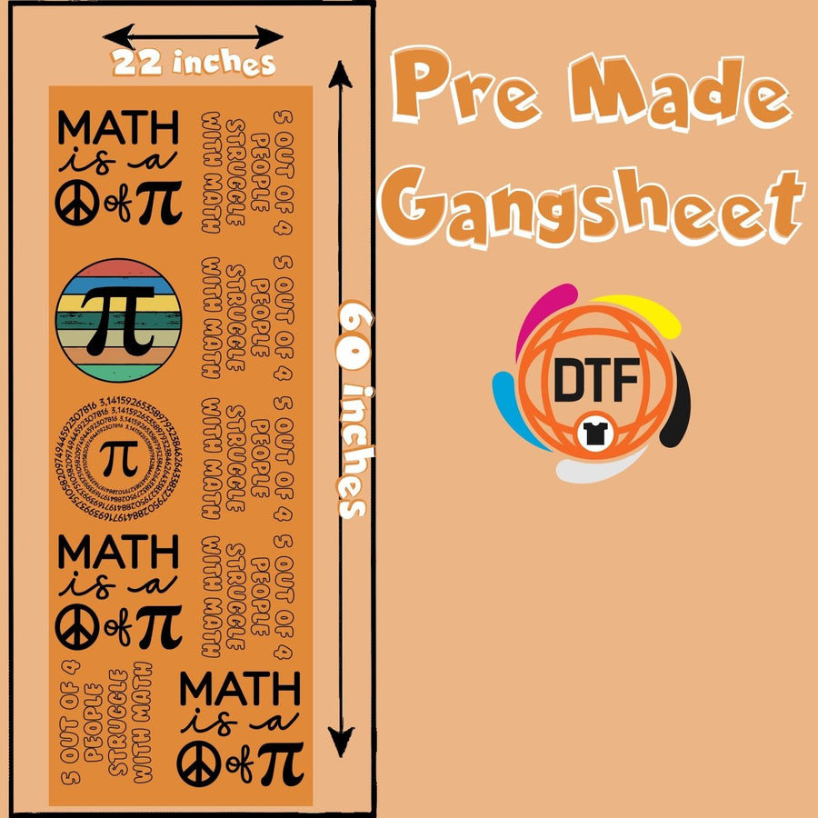 Number Nerd Collective Premade DTF Gangsheet - Buy Bulk DTF