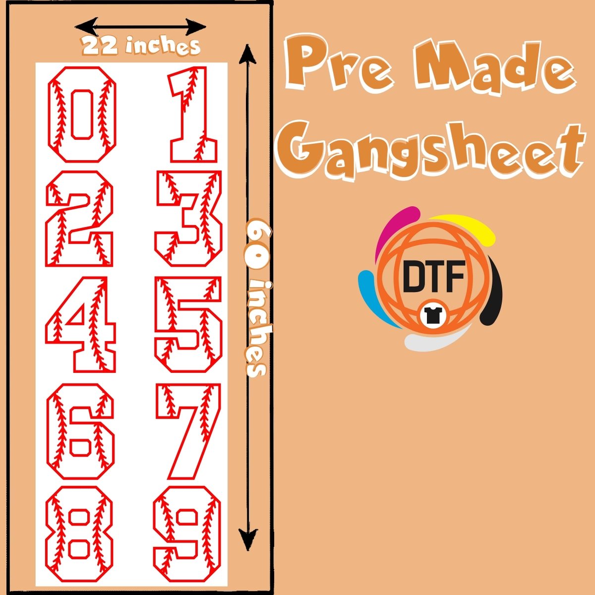 Numerical Nirvana Premade DTF Gangsheet - Buy Bulk DTF