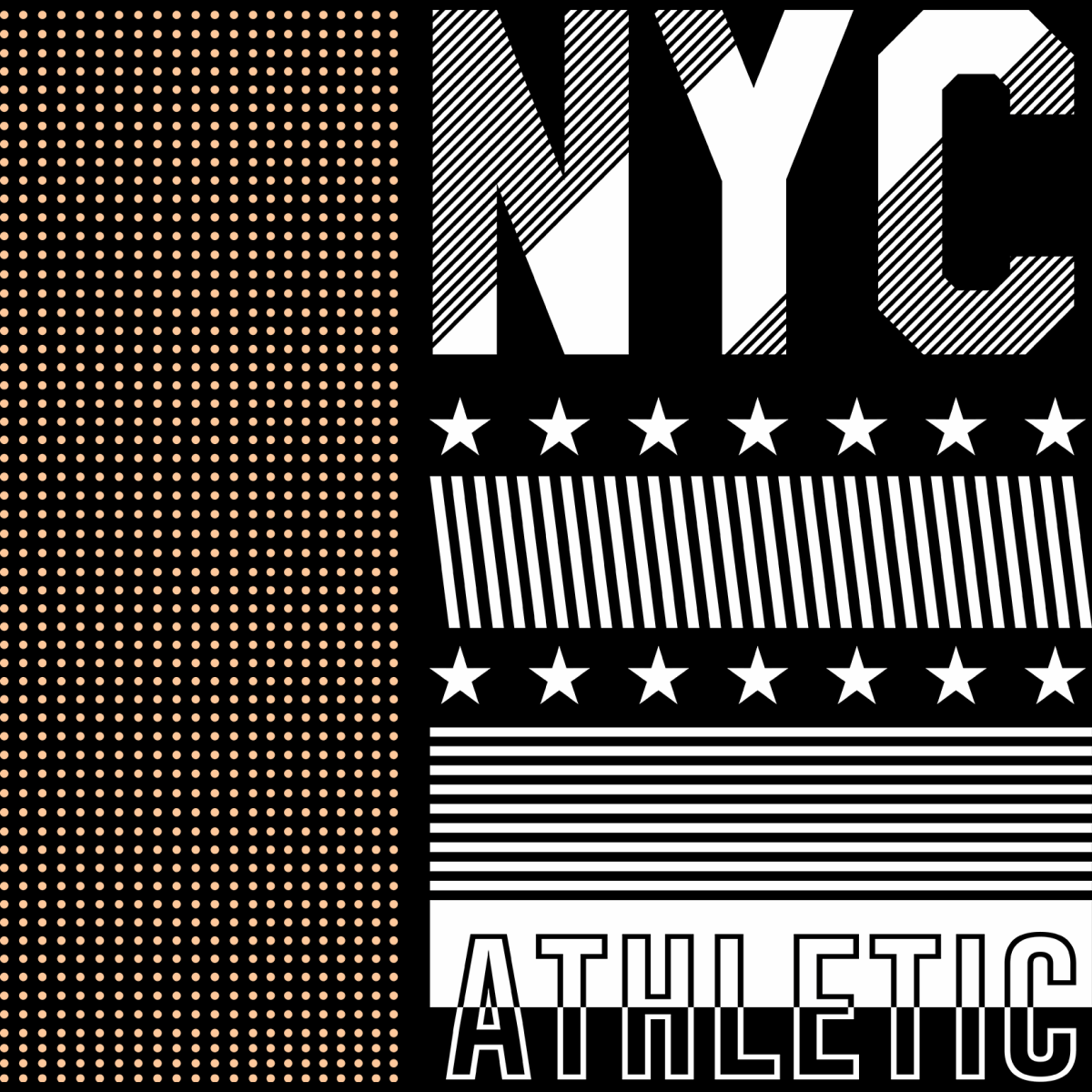 NYC Athletic - Stars - Ready To Press DTF Transfer - Buy Bulk DTF