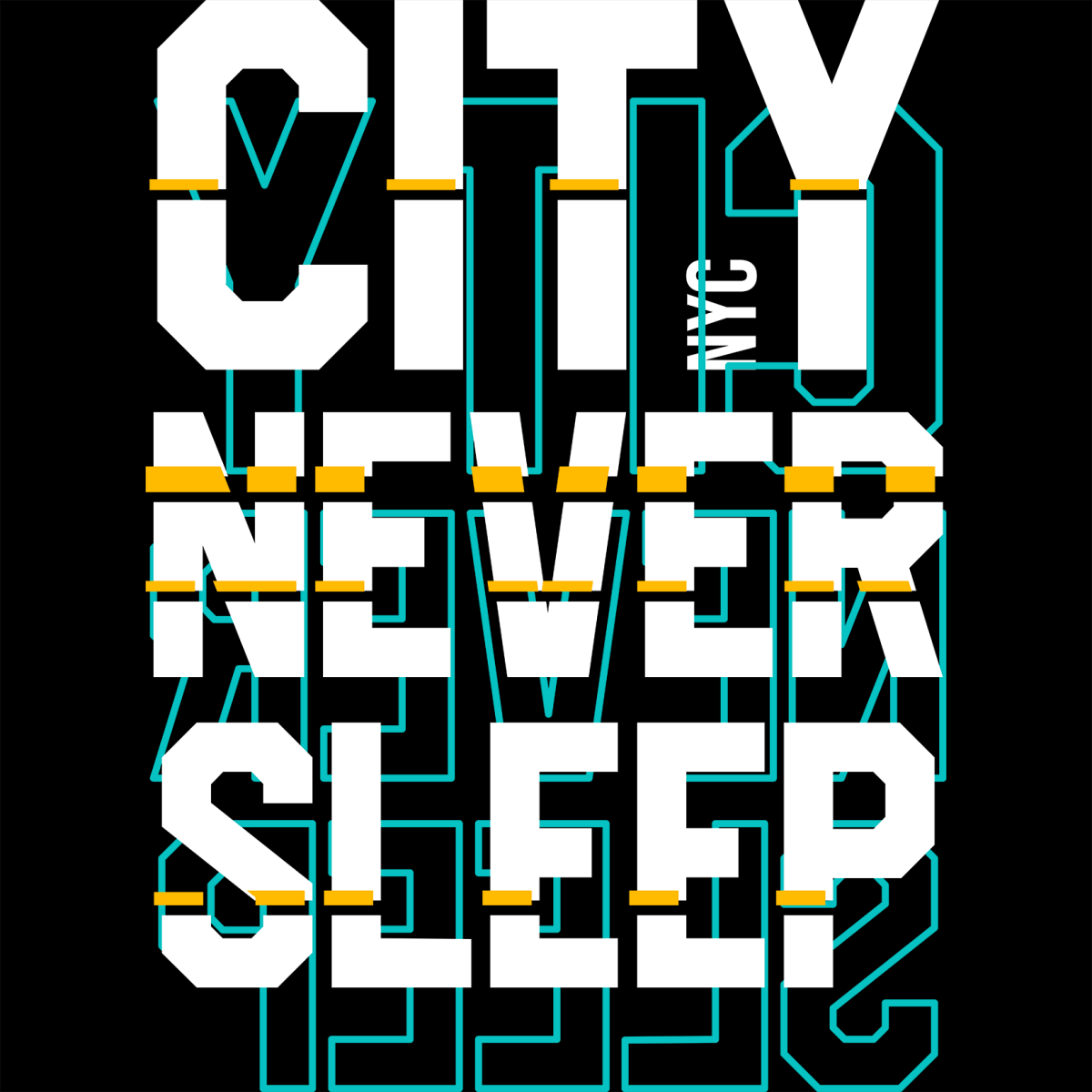 NYC - City Never Sleep - Ready To Press DTF Transfer - Buy Bulk DTF