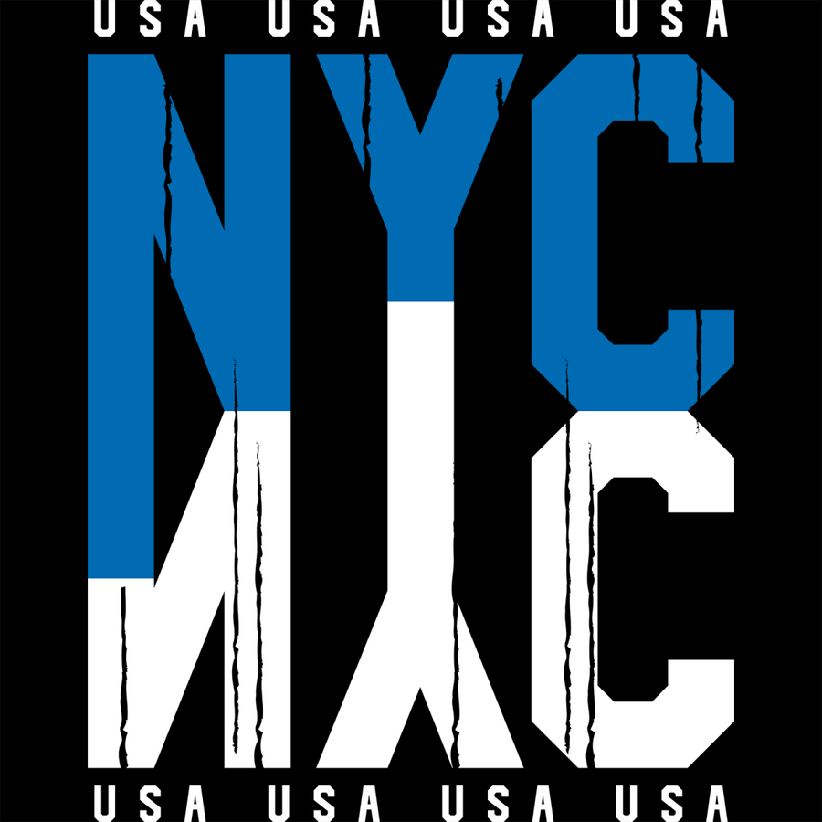 NYC USA Flipside - Ready To Press DTF Transfer - Buy Bulk DTF