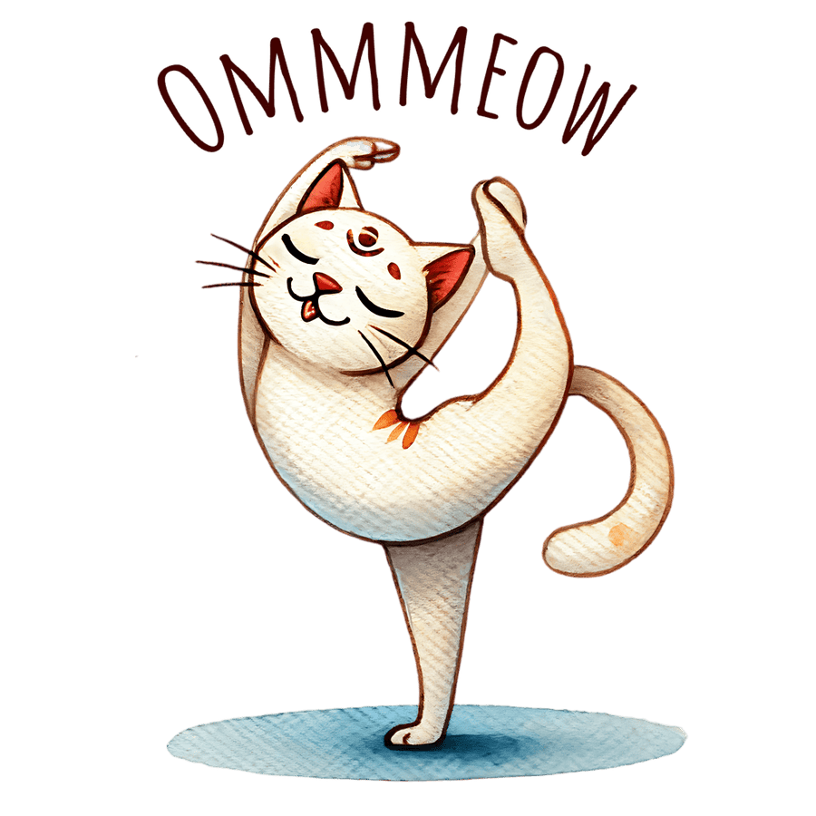 Ommmeow Funny Yoga Cat - Ready To Press DTF Transfers - Buy Bulk DTF