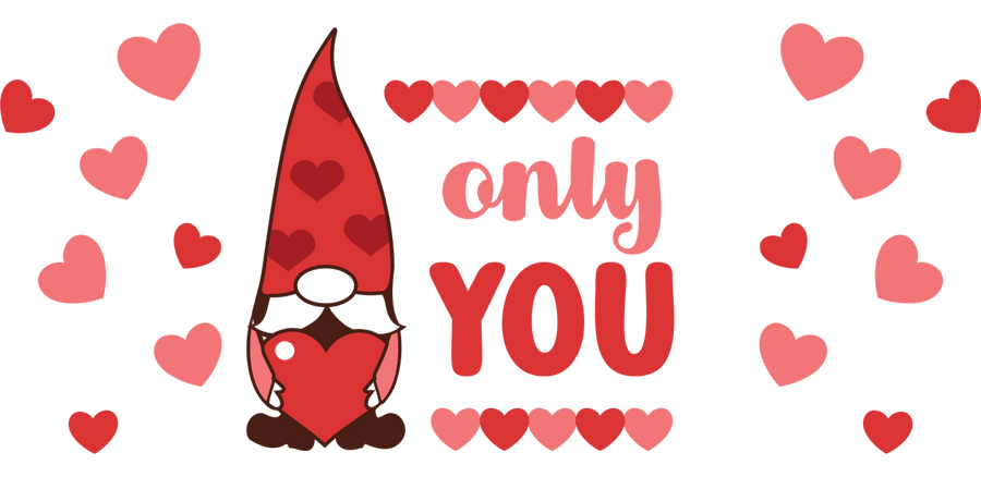 Only You Gnome Libbey - UV DTF Libbey Glass Wrap - Buy Bulk DTF