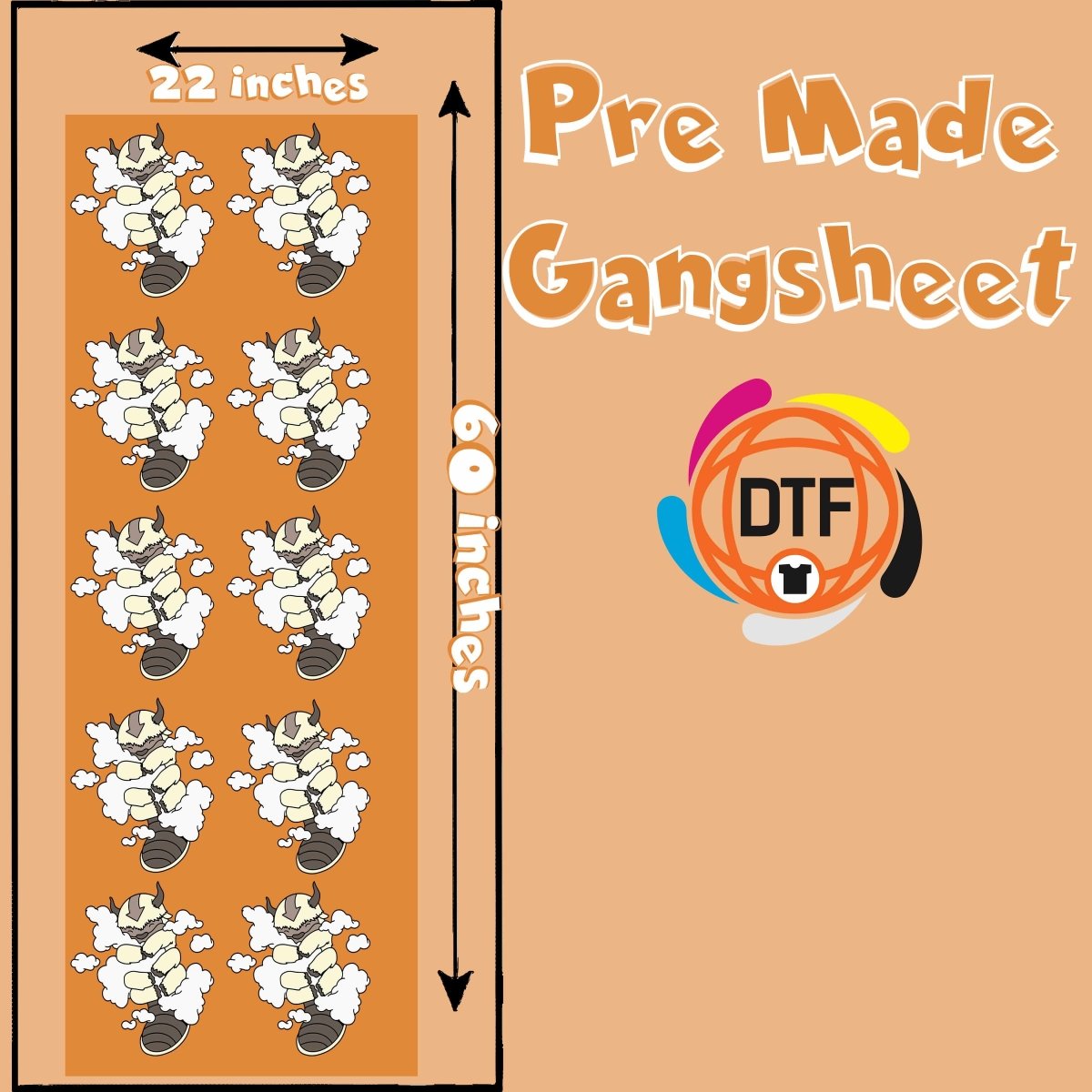 Otaku Vibes Collective Premade DTF Gangsheet - Buy Bulk DTF