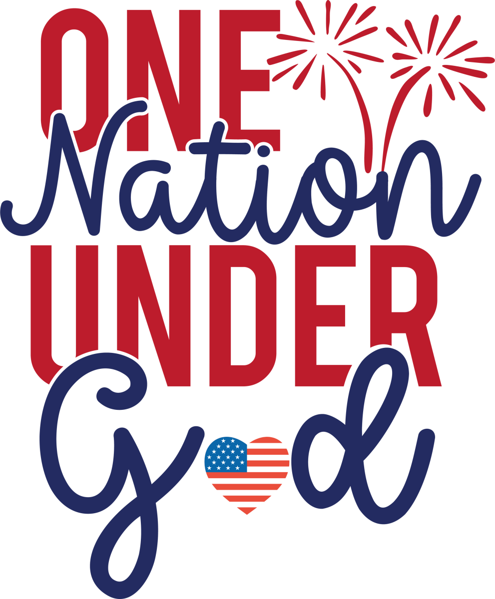 Our National Under God - 1178 Ready to Press DTF Transfer - Buy Bulk DTF