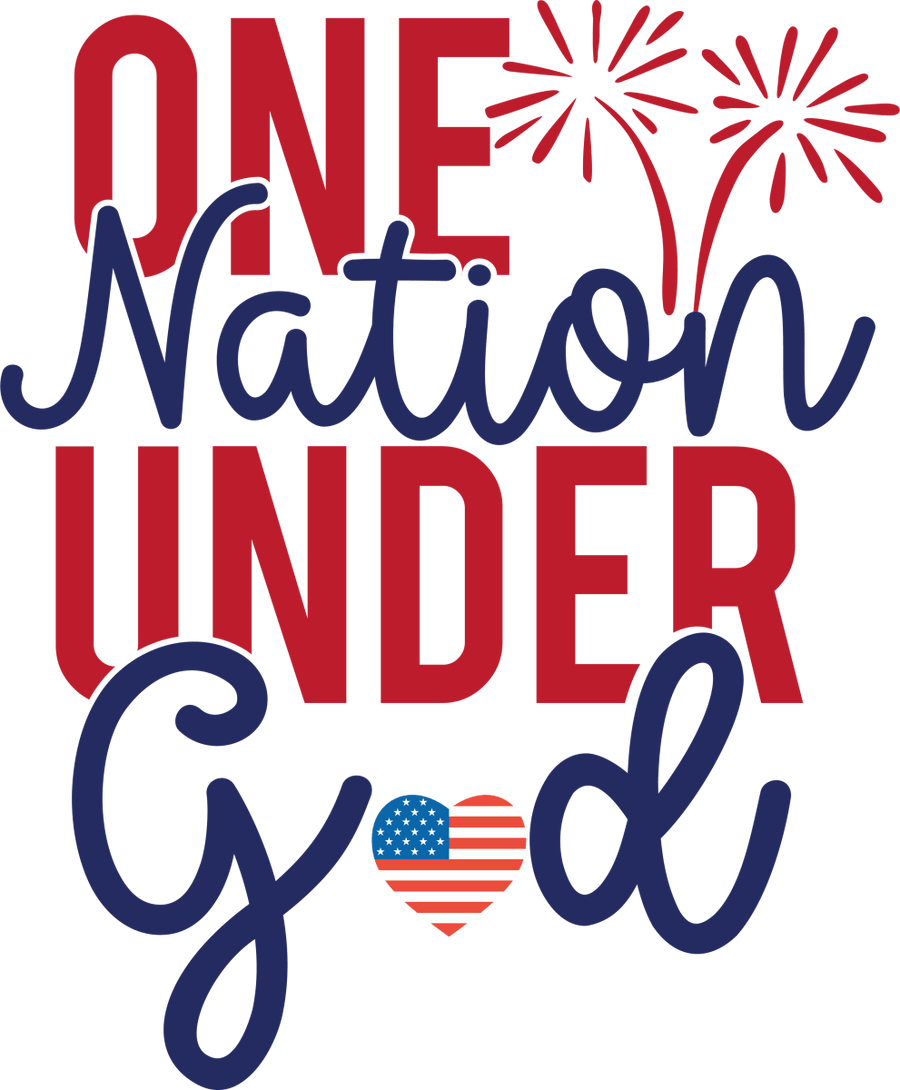 Our National Under God - 1178 Ready to Press DTF Transfer - Buy Bulk DTF