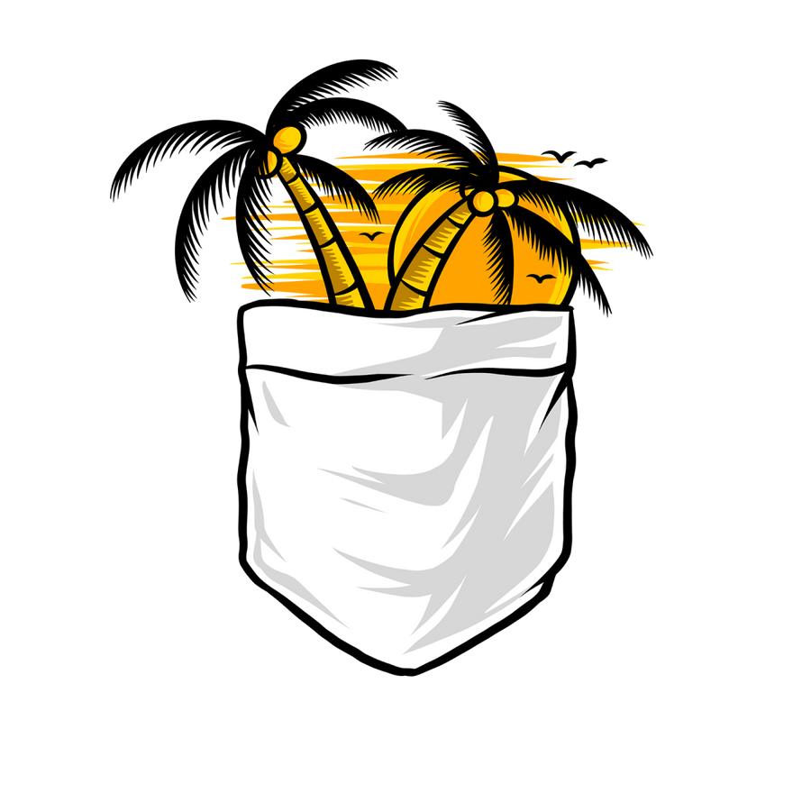 Palm Tree Pocket - Ready To Press DTF Transfers - Buy Bulk DTF