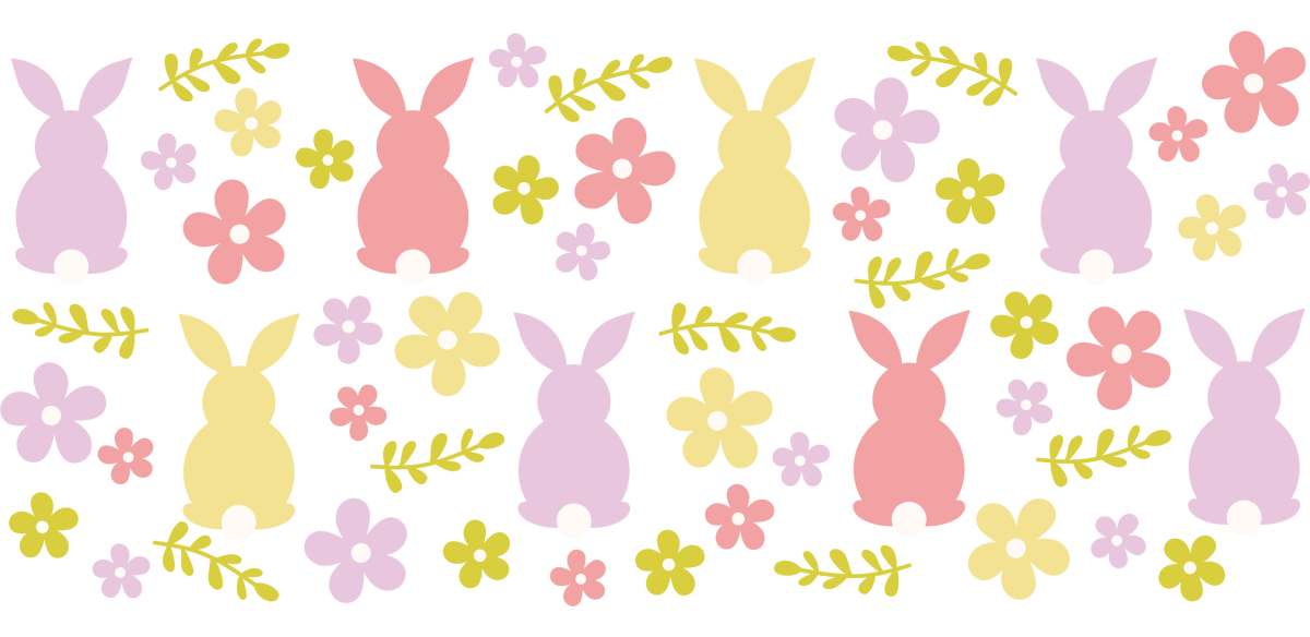 Pastel Bunny's - UV DTF Libbey Glass Wrap - Buy Bulk DTF