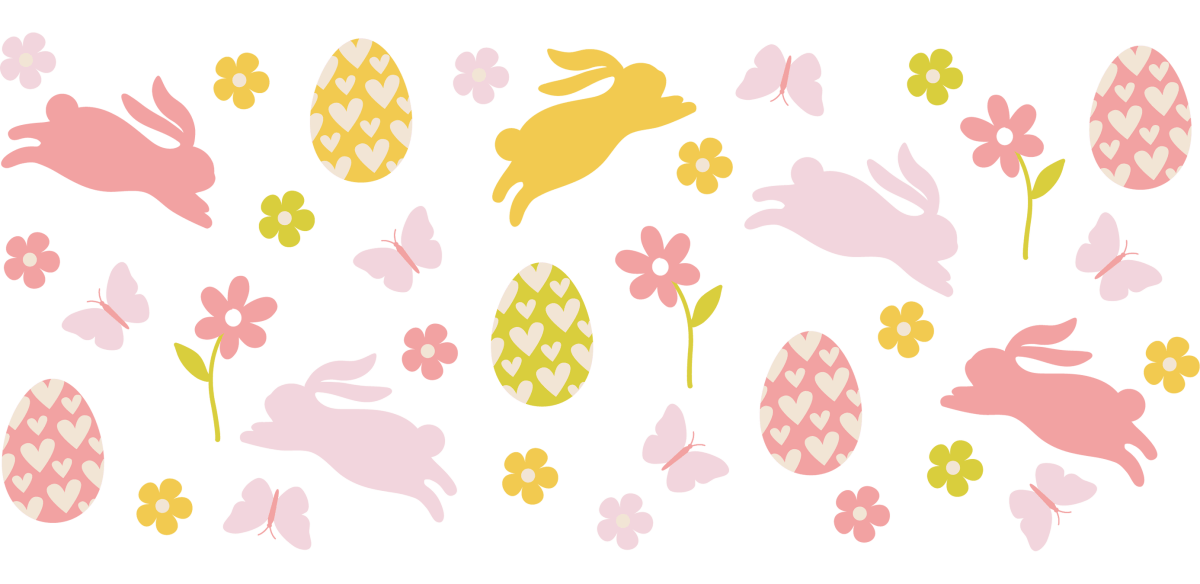 Pastel Easter Bunny - UV DTF Libbey Glass Wrap - Buy Bulk DTF