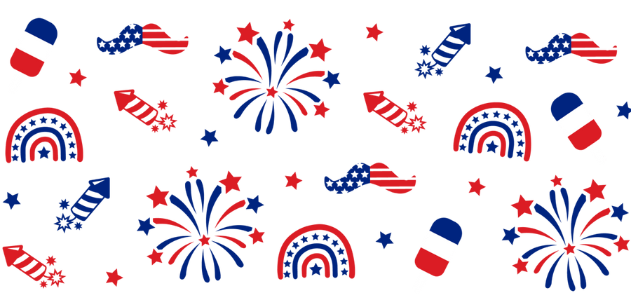 Patriotic Pulse UV DTF Libbey Glass Wrap - Buy Bulk DTF