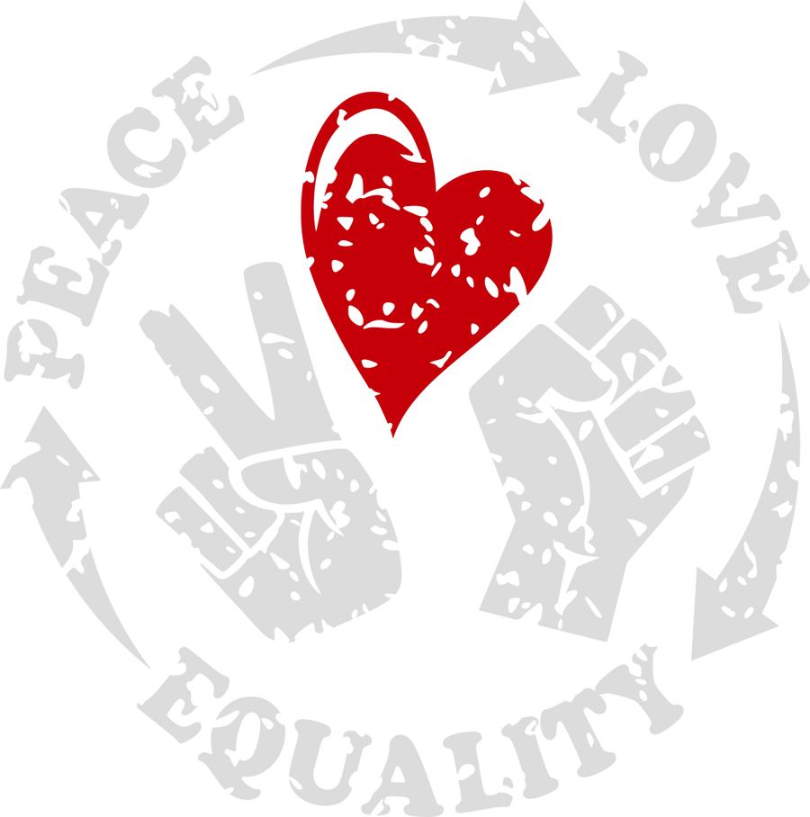 Peace Love Equality Ready To Press DTF Transfer - Buy Bulk DTF
