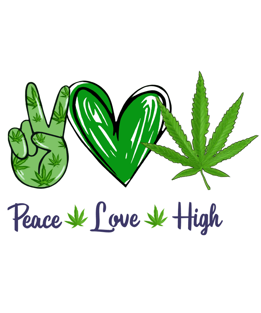 Peace Love High Ready To Press DTF Transfer - Buy Bulk DTF