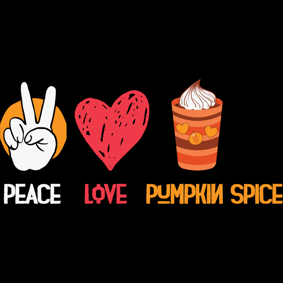 Peace, Love, Pumpkin Spice - Ready To Press DTF Transfers - Buy Bulk DTF