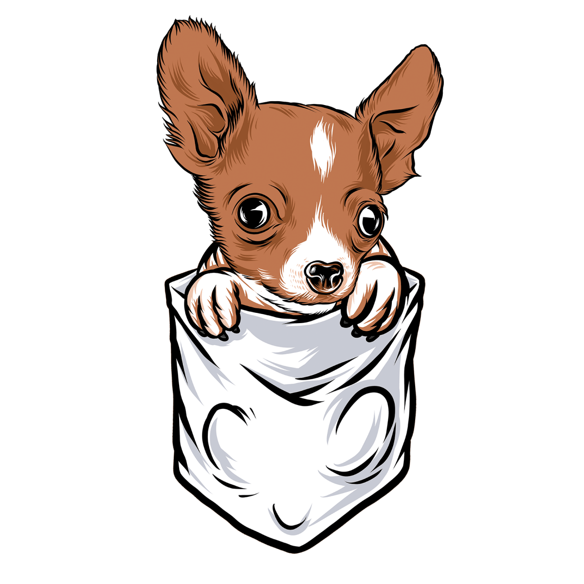 Peek - a - Boo Puppy - Ready To Press DTF Transfers - Buy Bulk DTF